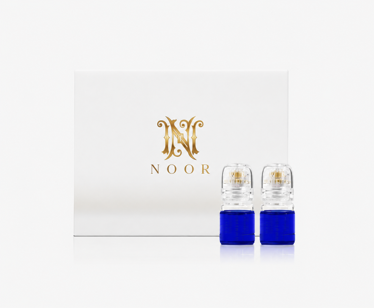 Noor Micro-Needling Infusion System – 1-Month Supply with 2 copper serum vials and stamps