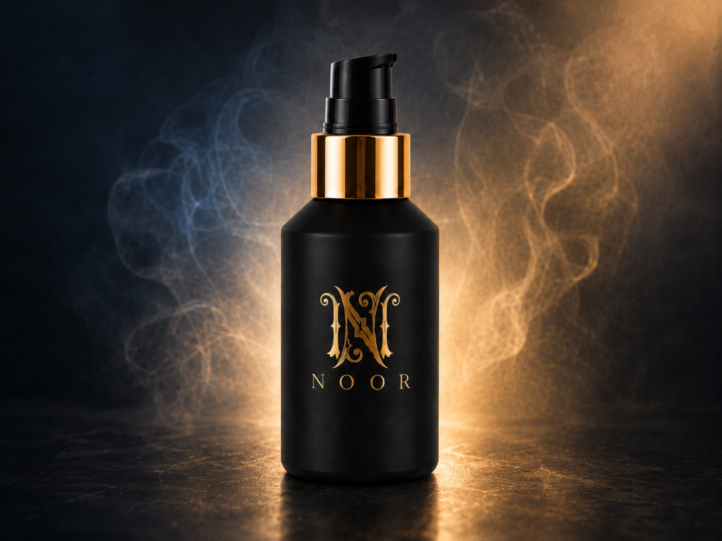 Noor Memoir beard oil bottle